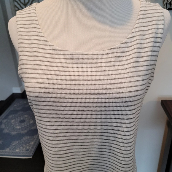 Logo by Lori Goldstein Striped Tank Minidress Tunic Beach Size Medium - Picture 2 of 8